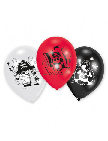 6 kalóz latex lufi 22 cm születésnapi dekorációk