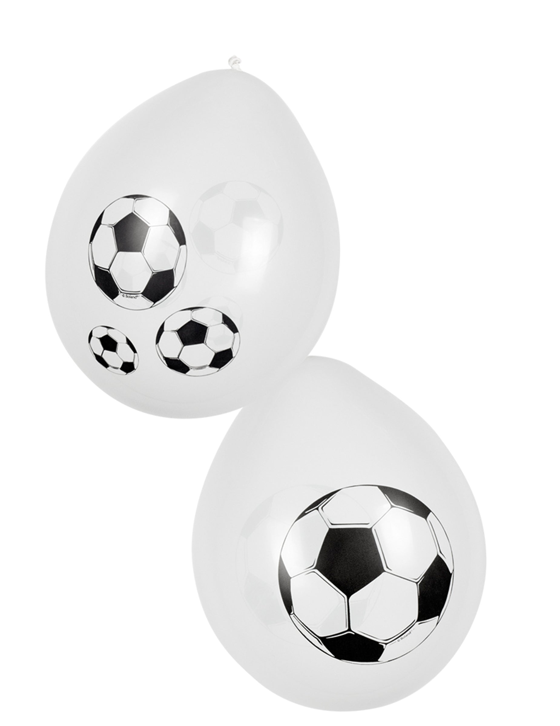 Ballons Foot party blancs avec motifs ballons de football