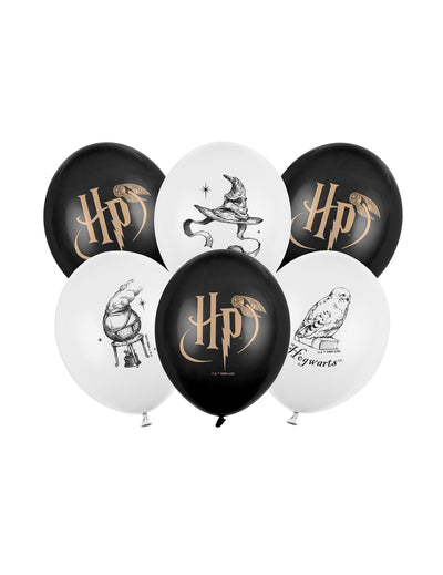 6 db Harry Potter™ lufi, fekete-fehér, 30 cm