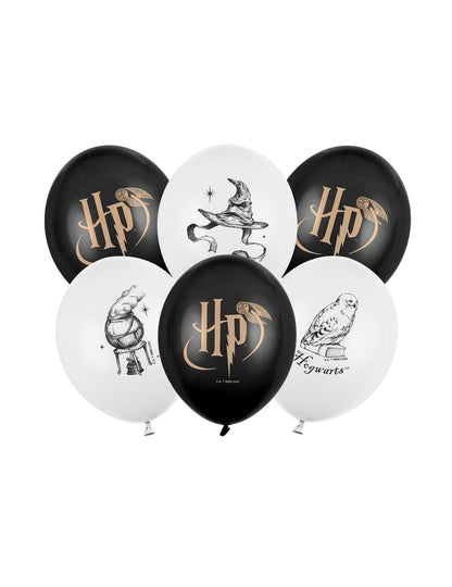 6 db Harry Potter™ lufi, fekete-fehér, 30 cm