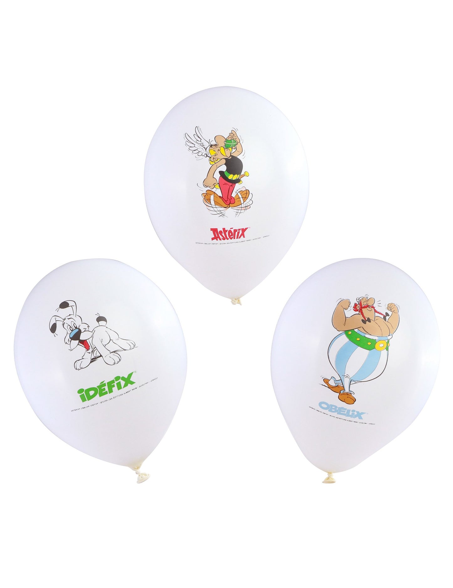 6 latex léggömb Asterix 27 cm