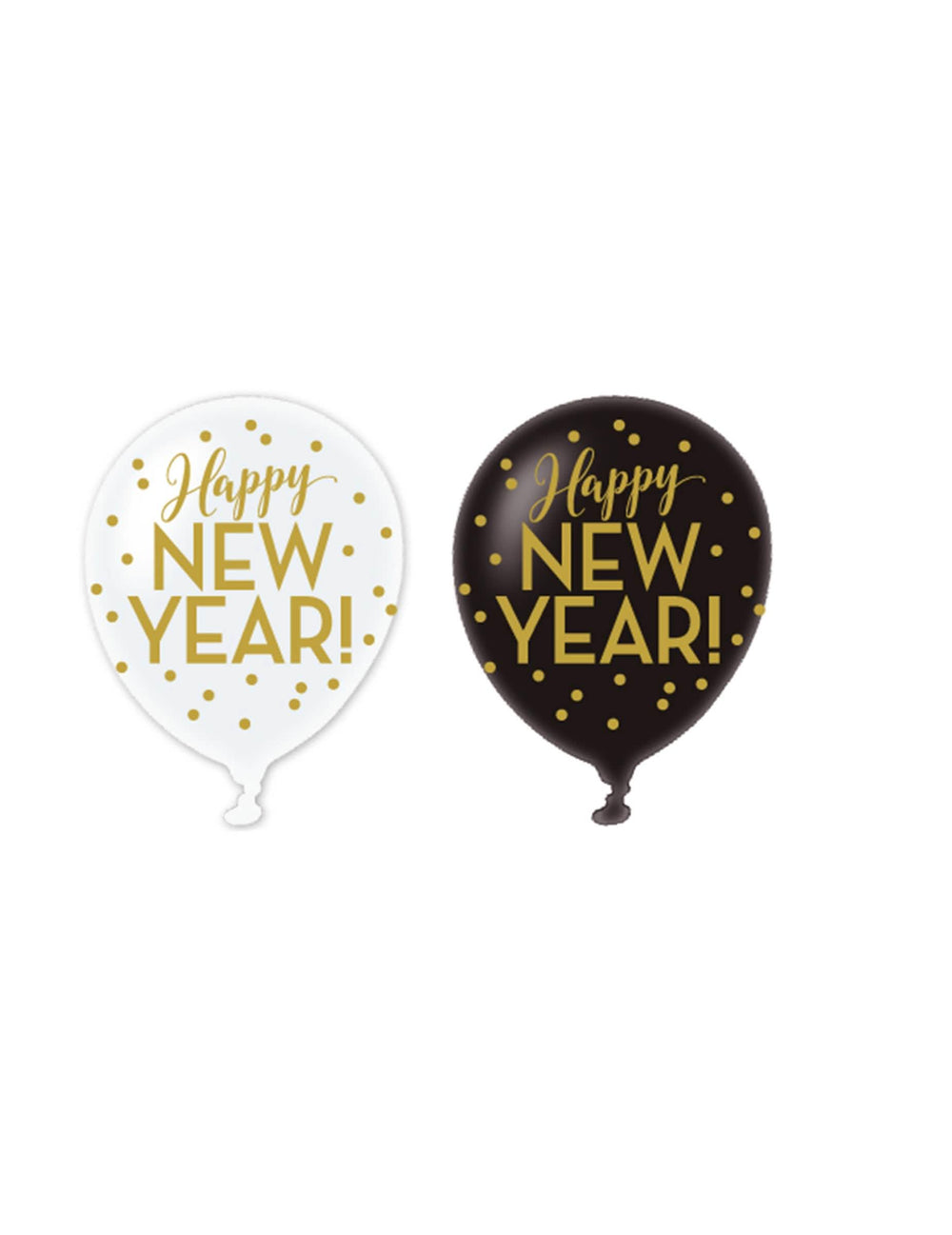 latex lufik Happy new year fekete fehér és arany