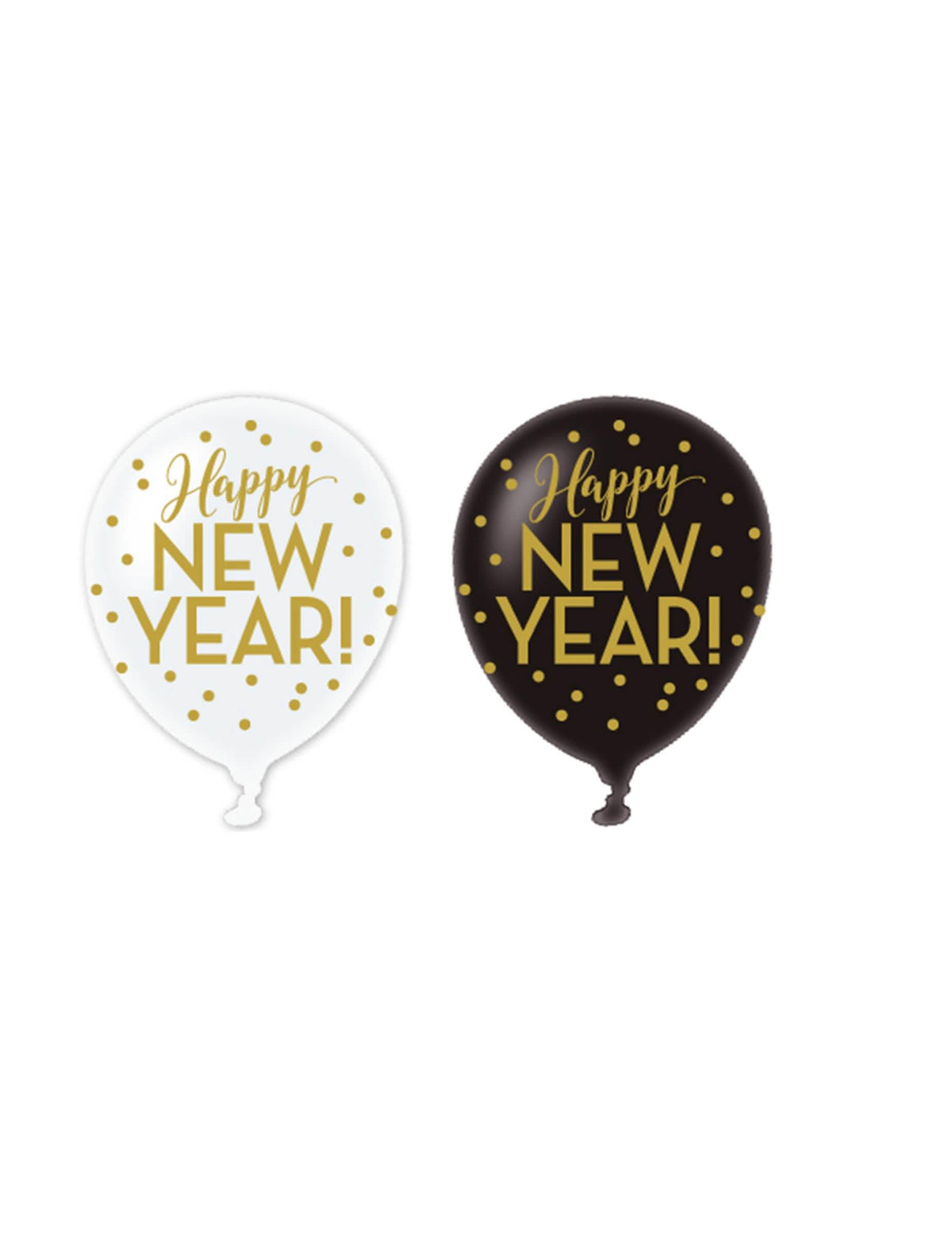 latex lufik Happy new year fekete fehér és arany
