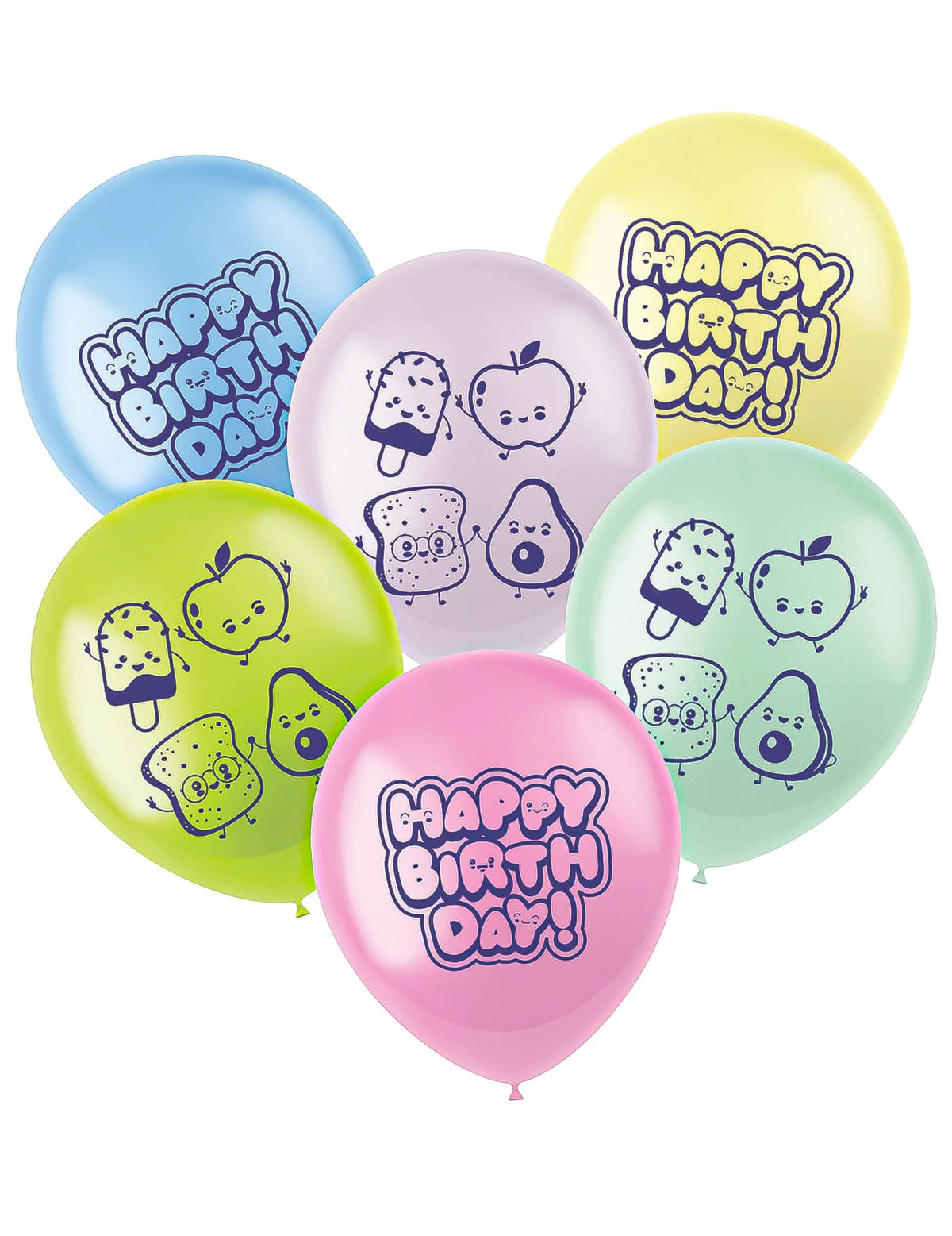 6 db Kawaii Party latex lufi 33 cm