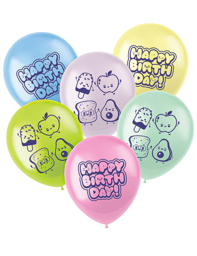 6 db Kawaii Party latex lufi 33 cm