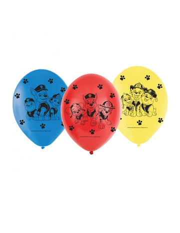 6 db Pat' Patrouille™ latex lufi, 23 cm 