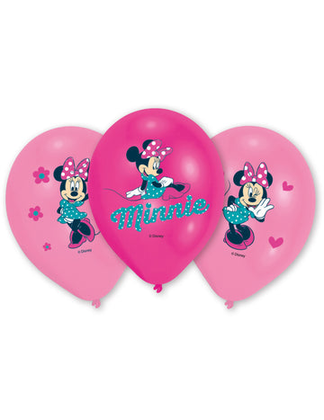 6 latex minnie léggömb