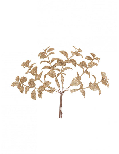 6 eukaliptusz ág réz csillámporral 17 cm egy varázslatos karácsonyért