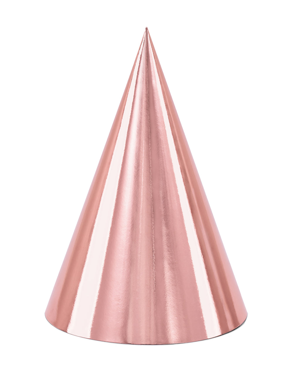Chapeaux de fête pour anniversaire rose gold métallisé en carton