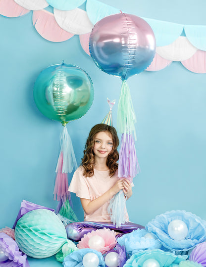 6 ünnepi kalap a holografikus sziréna farokból 8 x 18 cm