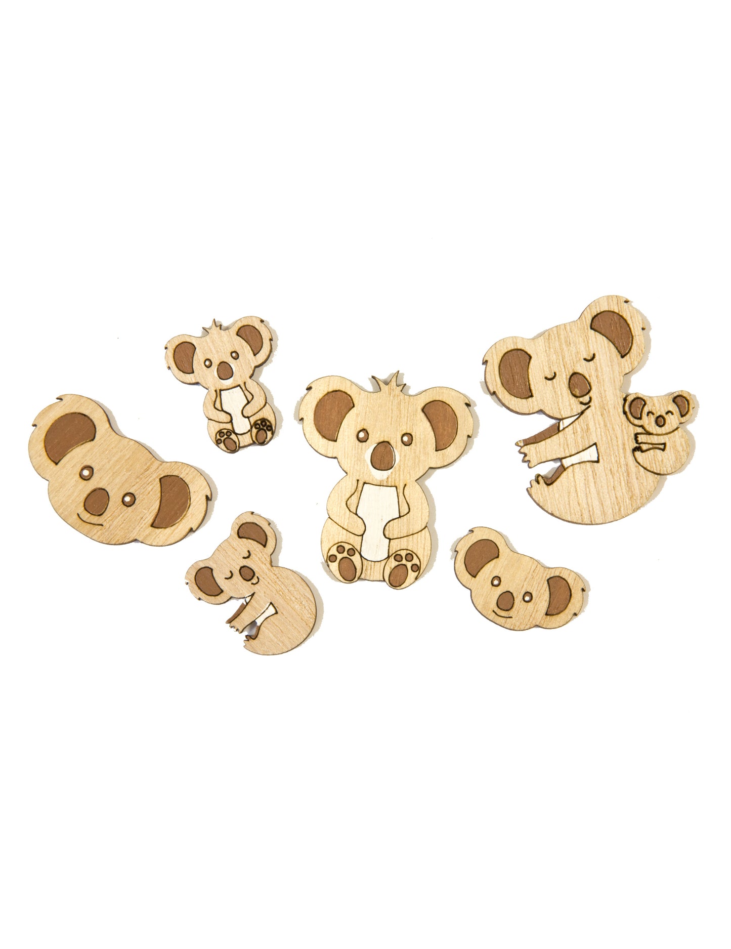 6 koala fa konfetti 3,5 cm