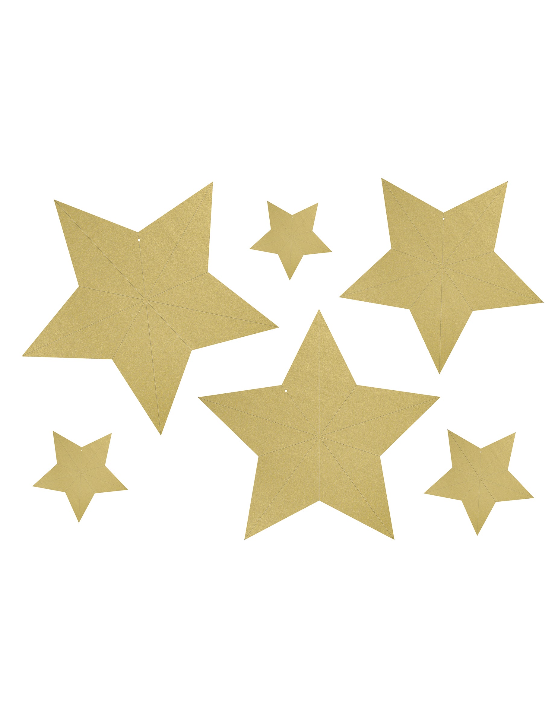 Vue d'ensemble des 6 étoiles à suspendre 3D Noël