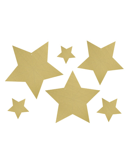 Vue d'ensemble des 6 étoiles à suspendre 3D Noël