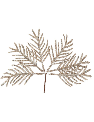 6 trópusi csillogó pezsgőlevél 19 cm száron