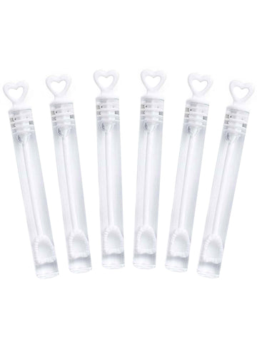 6 üveg esküvői buborékfújó szív alakú kupakkal