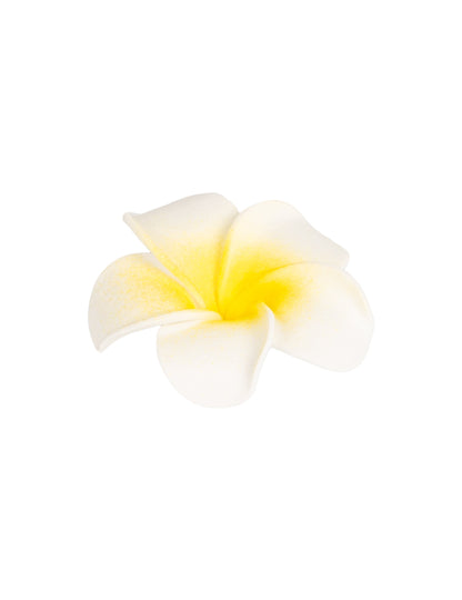 Vue de profil d'une fleur du lot de 6 fleurs de monoï artificielles pour décoration