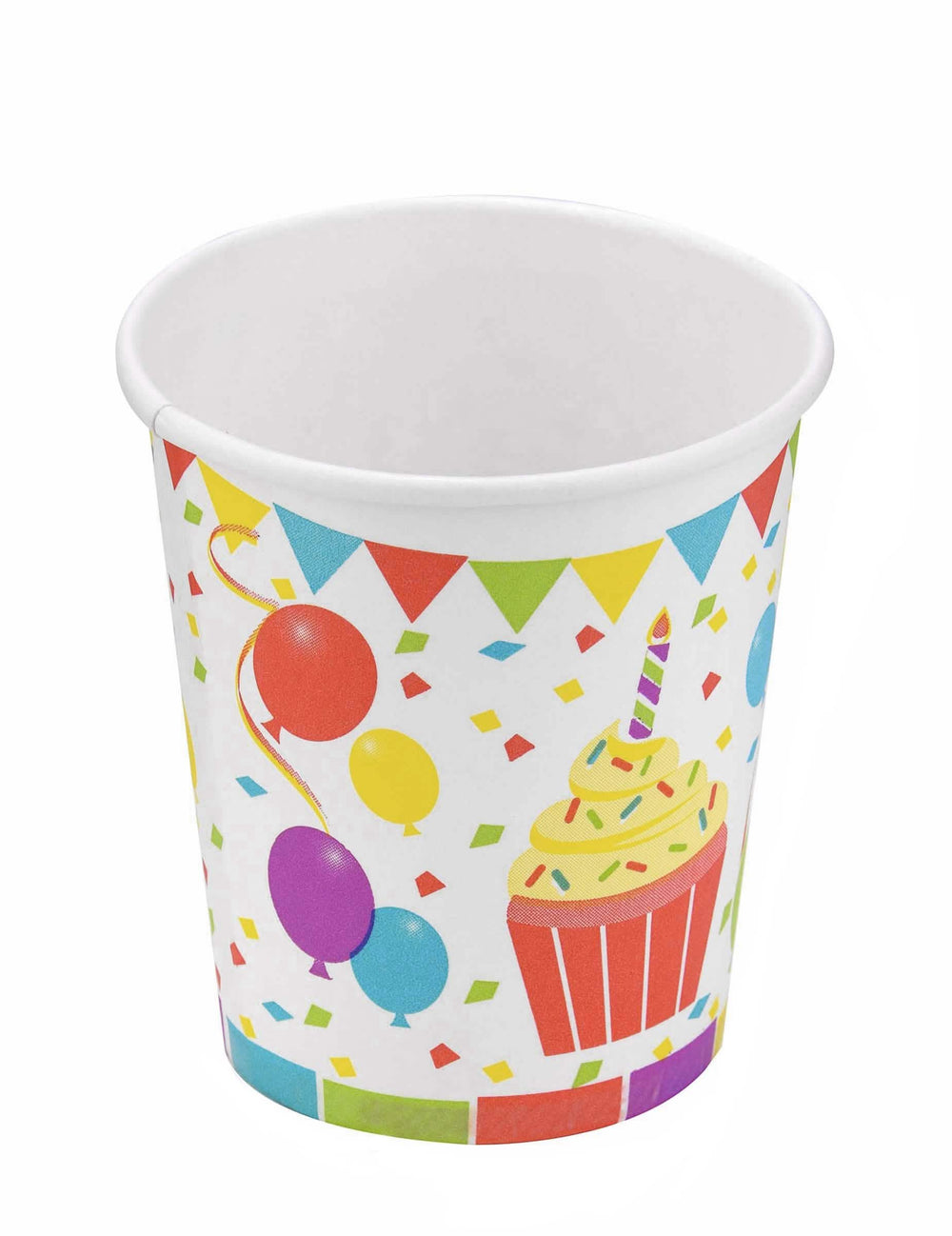 Karton pohár születésnapi lufik és cupcake-ek sokszínű születésnapra