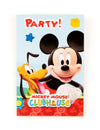 Invitations carton Mickey Mouse pour enfant bleu et rouge avec Pluto