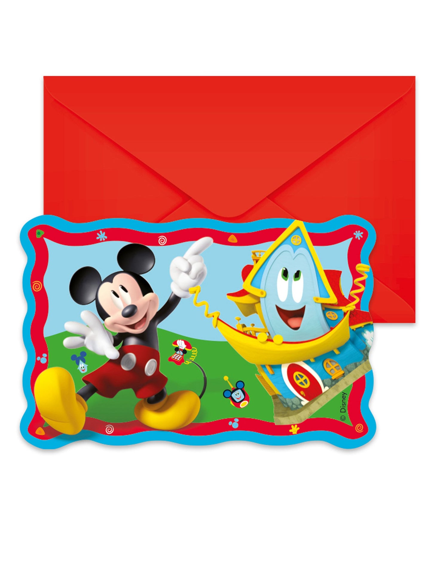 6 Mickey Mouse Carton meghívó