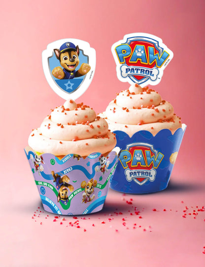 6 darabos Mancs őrjárat™ cupcake díszítő készlet beszúrókkal