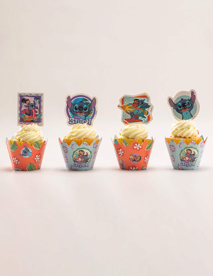 6 db-os cupcake dekorációs készlet Stitch™ beszúrókkal