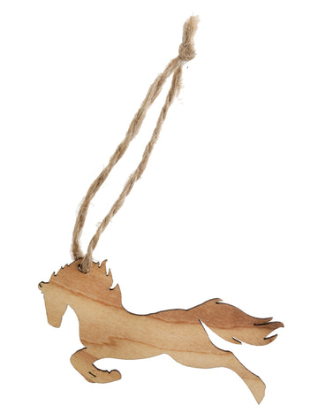 6 db ló alakú ültetőkártya öregített fa zsinórral, 7 x 4,2 cm, születésnapra 