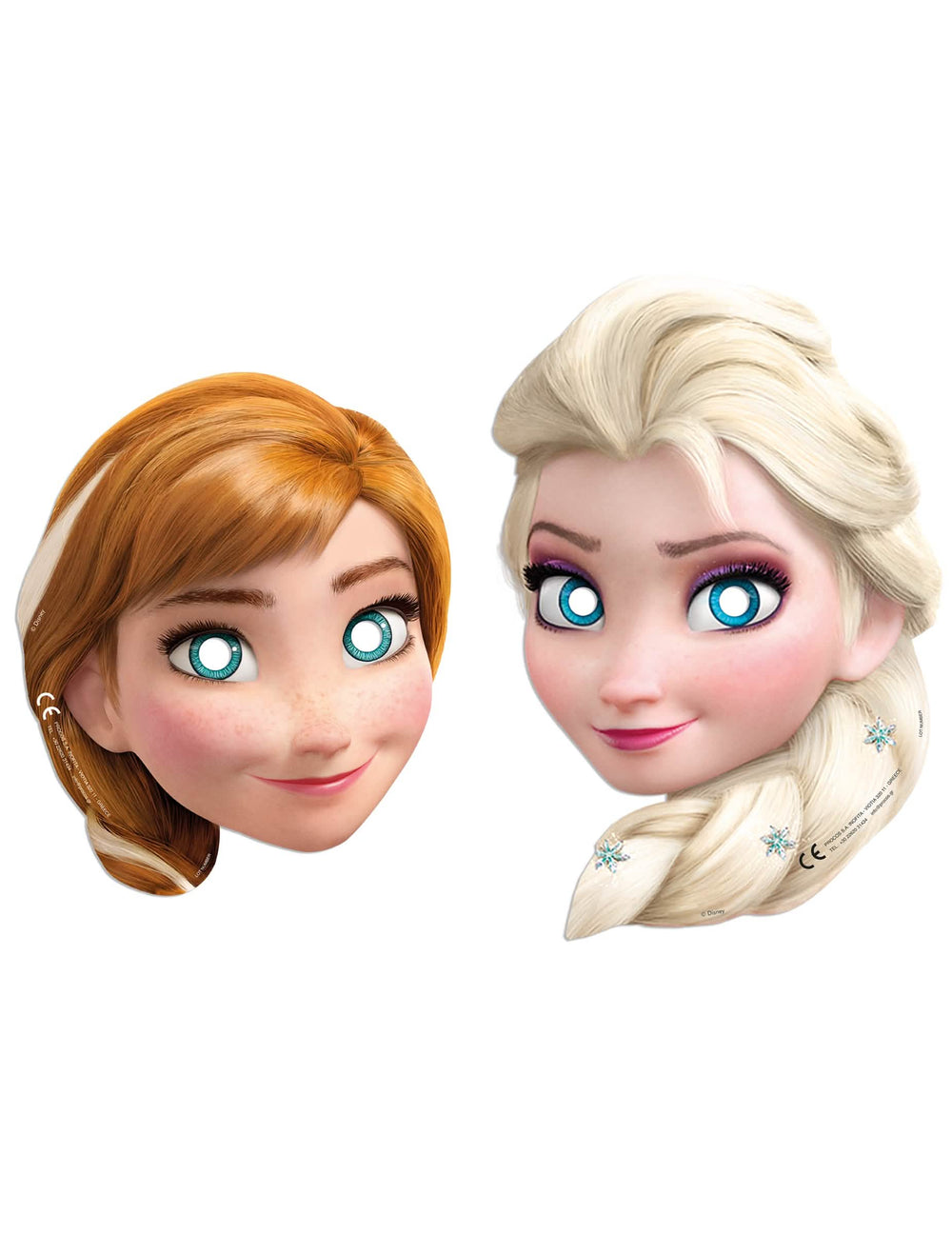 6 maszkok en carton Jégvarázs Frozen Idyllic Wonder gyermek Elsa et Anna