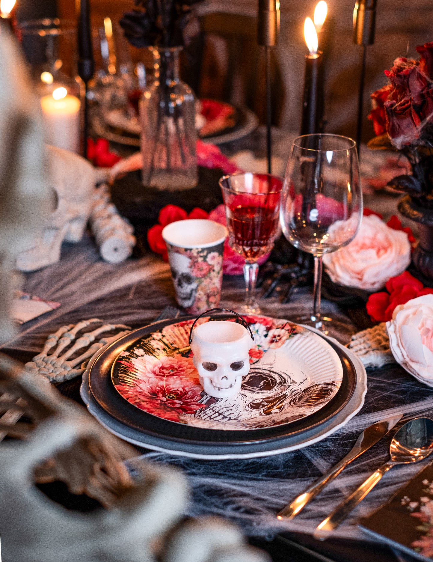 6 Mini Halloween koponya vödör