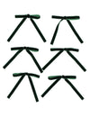 6 nœuds fins en velours vert anglais 13 x 13 cm