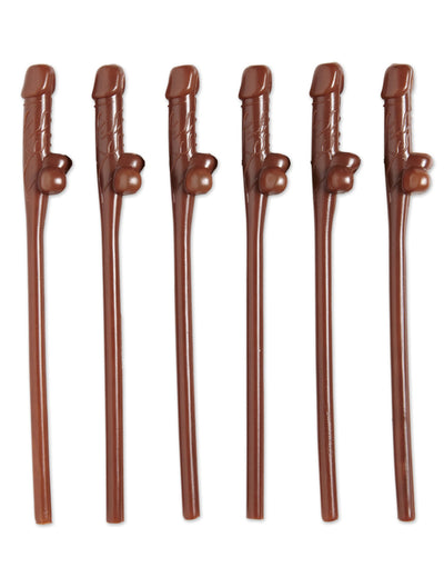 Pailles coquines pour adulte marron