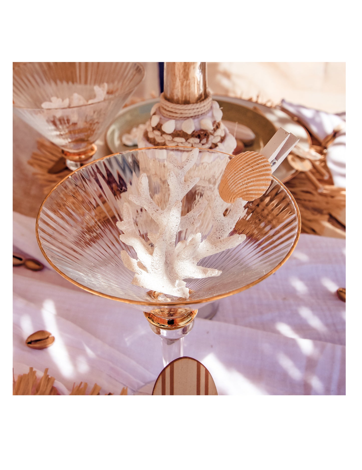 6 db gyantából készült kagylócsipesz 4,5 cm fehér fa