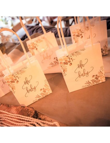 6 db Oh Baby eukaliptusz illatosító táska aranyfólia szegéllyel, 10 x 18 x 5 cm cm fogantyúkkal