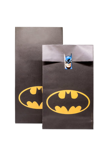 Sacs cadeaux Batman pour enfant noirs et jaunes