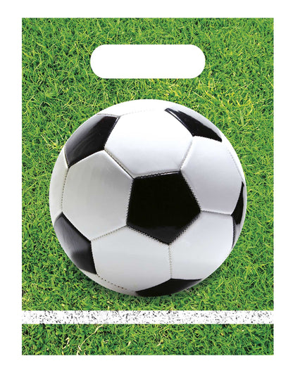 Mise en situation des sacs de fête en plastique football party