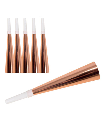 6 rózsa aranykarton trombitát 19 cm