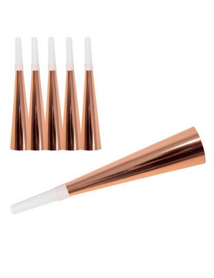 6 rózsa aranykarton trombitát 19 cm