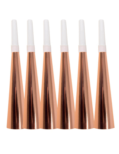 6 rózsa aranykarton trombitát 19 cm