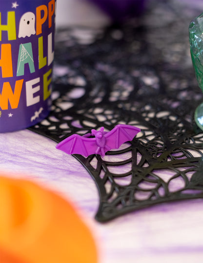 72 db 2 x 4-es műanyag denevér és pók cm Halloween gyűrűk