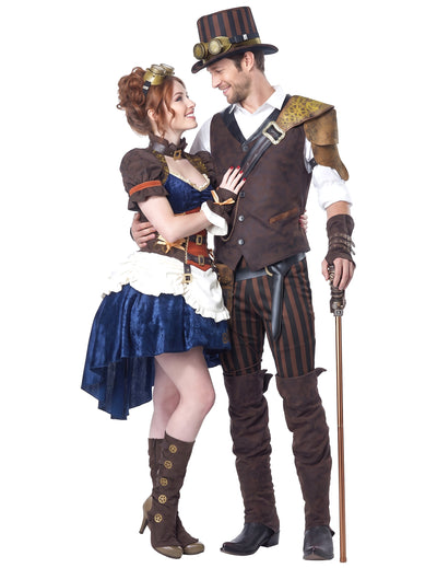 Steampunk retro-futurisztikus páros jelmez felnőtteknek