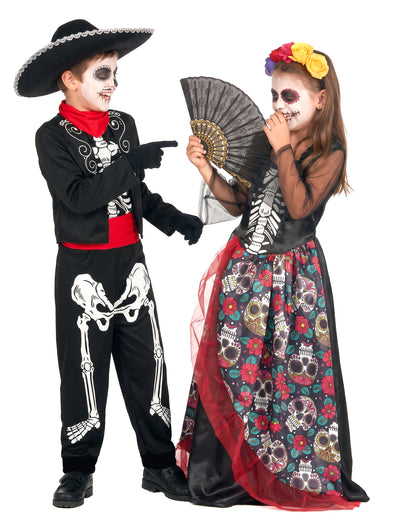 Dia de los Muertos mexikói páros jelmez gyerekeknek
