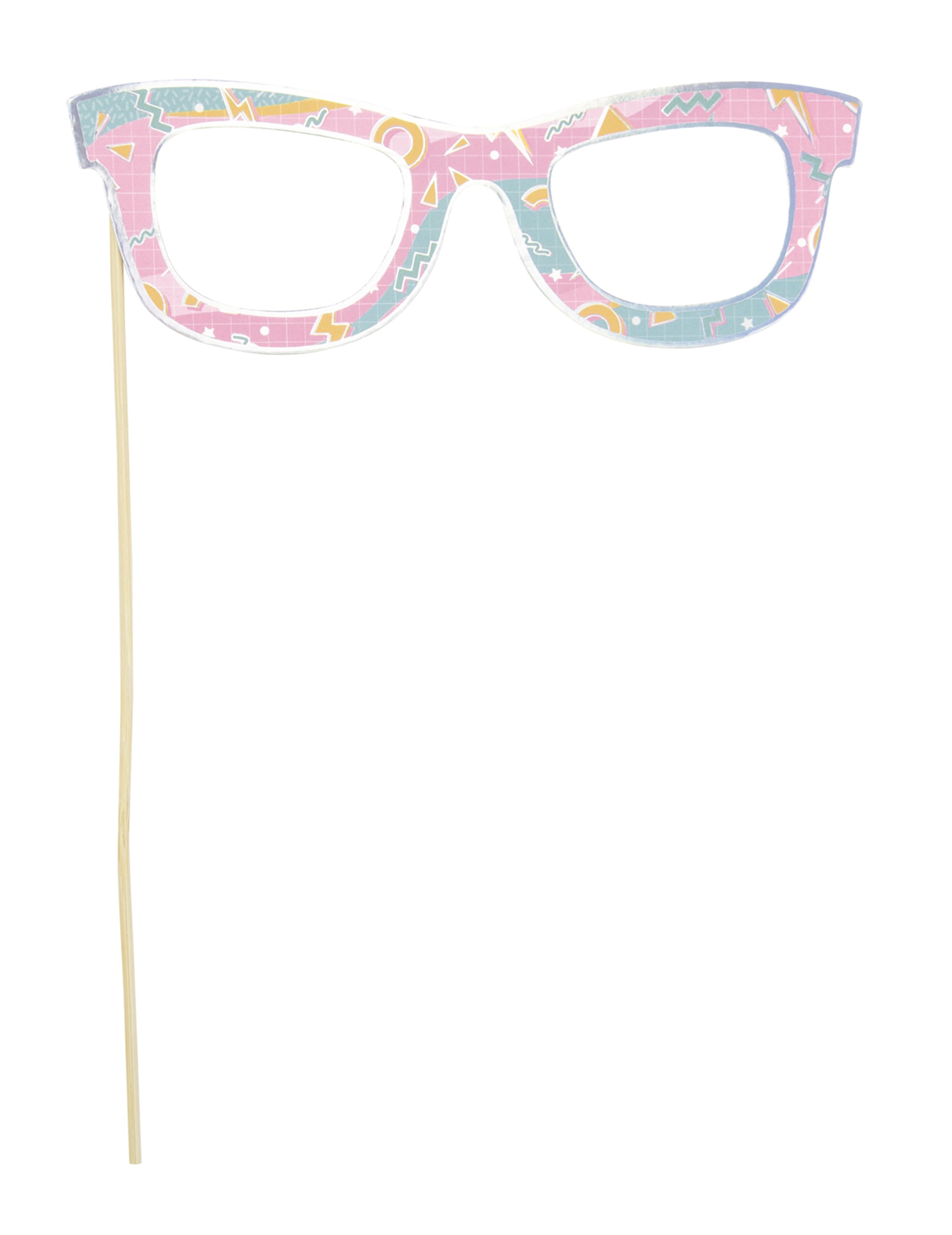 Lunettes sur tige de l'accessoire photobooth années 90