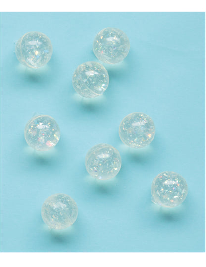Vue de plusieurs balles rebondissantes pour piñata iridescentes effet bulles