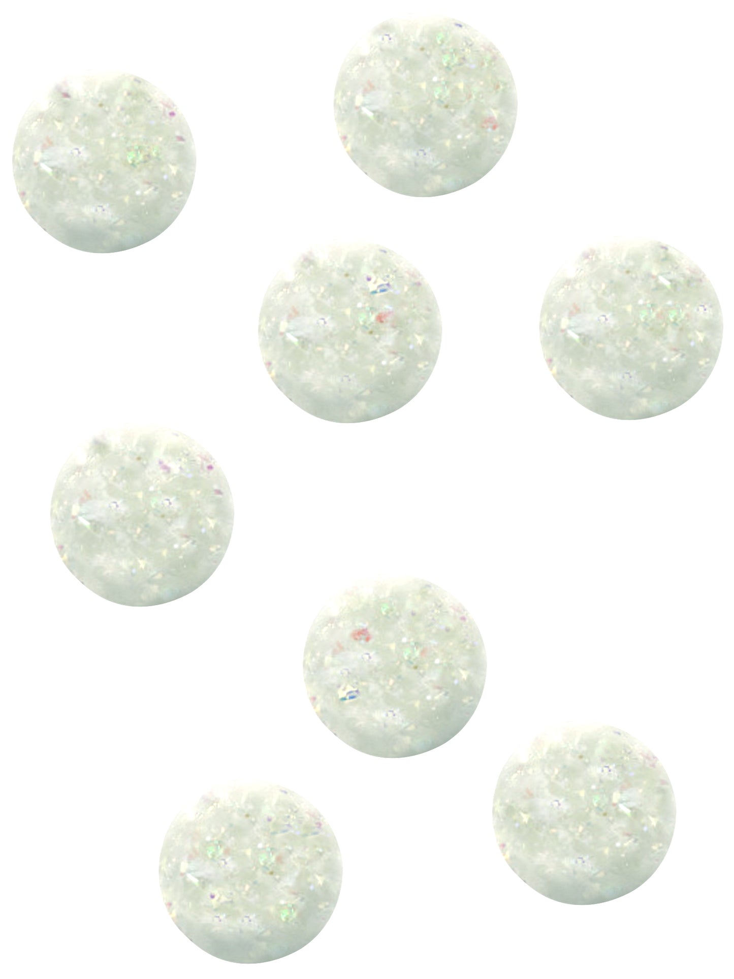 Balles rebondissantes pour piñata iridescentes effet bulles pour enfant blanc iridescent