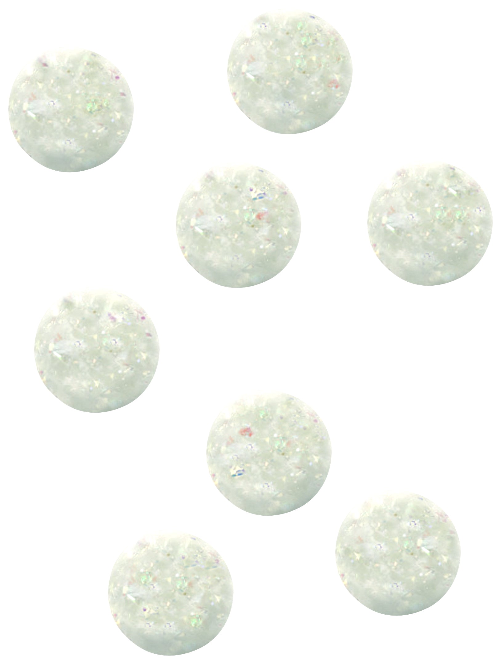 Balles rebondissantes pour piñata iridescentes effet bulles pour enfant blanc iridescent