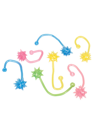 Accessoires piñata étoiles filantes gluantes pour enfant multicolores en plastique souple