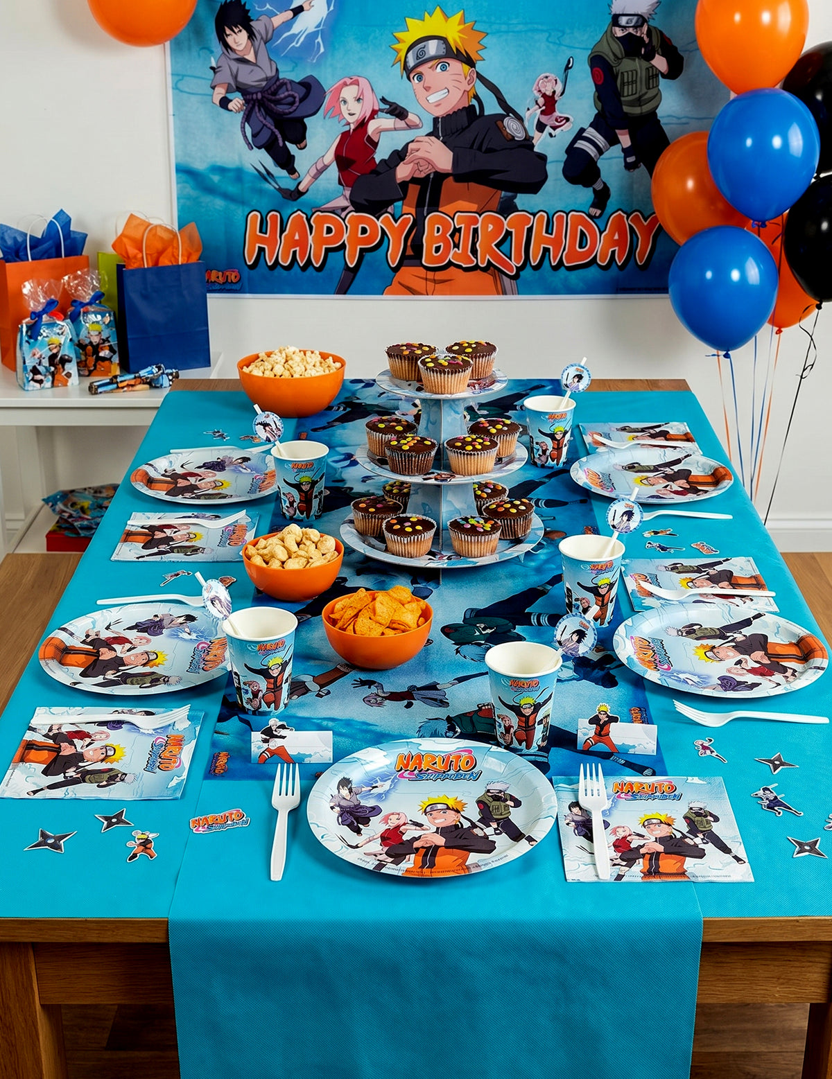 8 db 23 cm-es karton Naruto Shippuden™ tányér