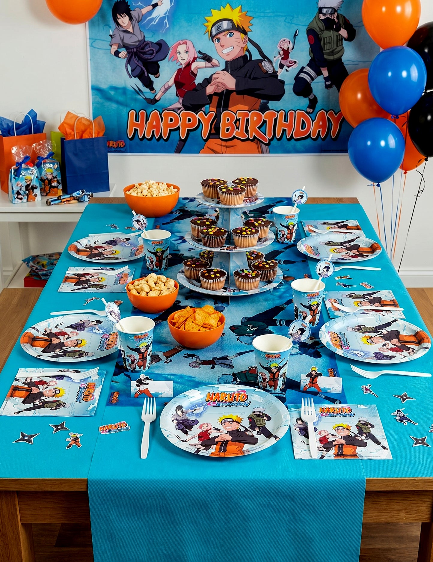 8 db 23 cm-es karton Naruto Shippuden™ tányér