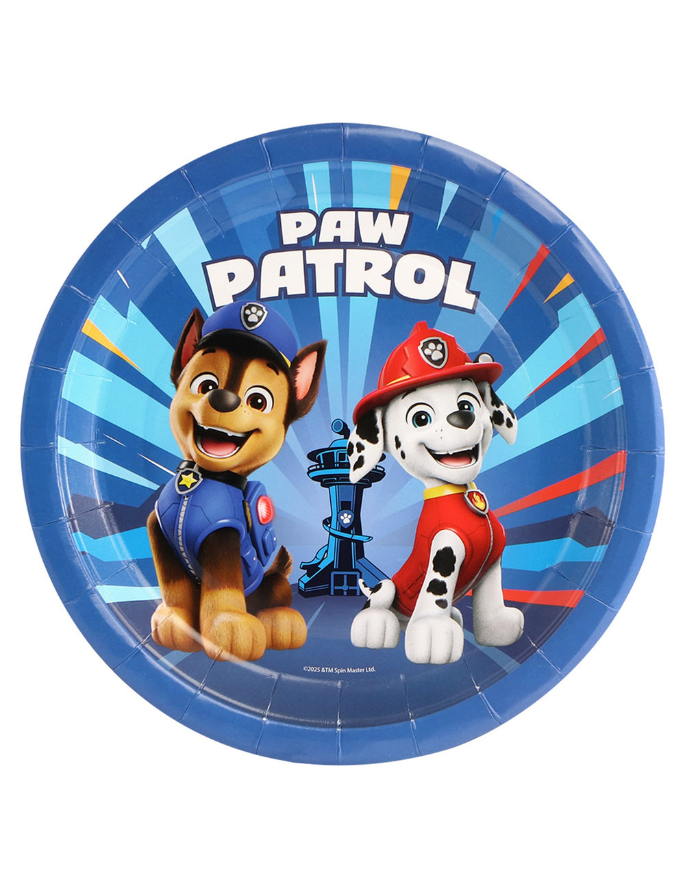 Assiettes Pat'patrouille pour enfant bleues avec Chase et Marshall