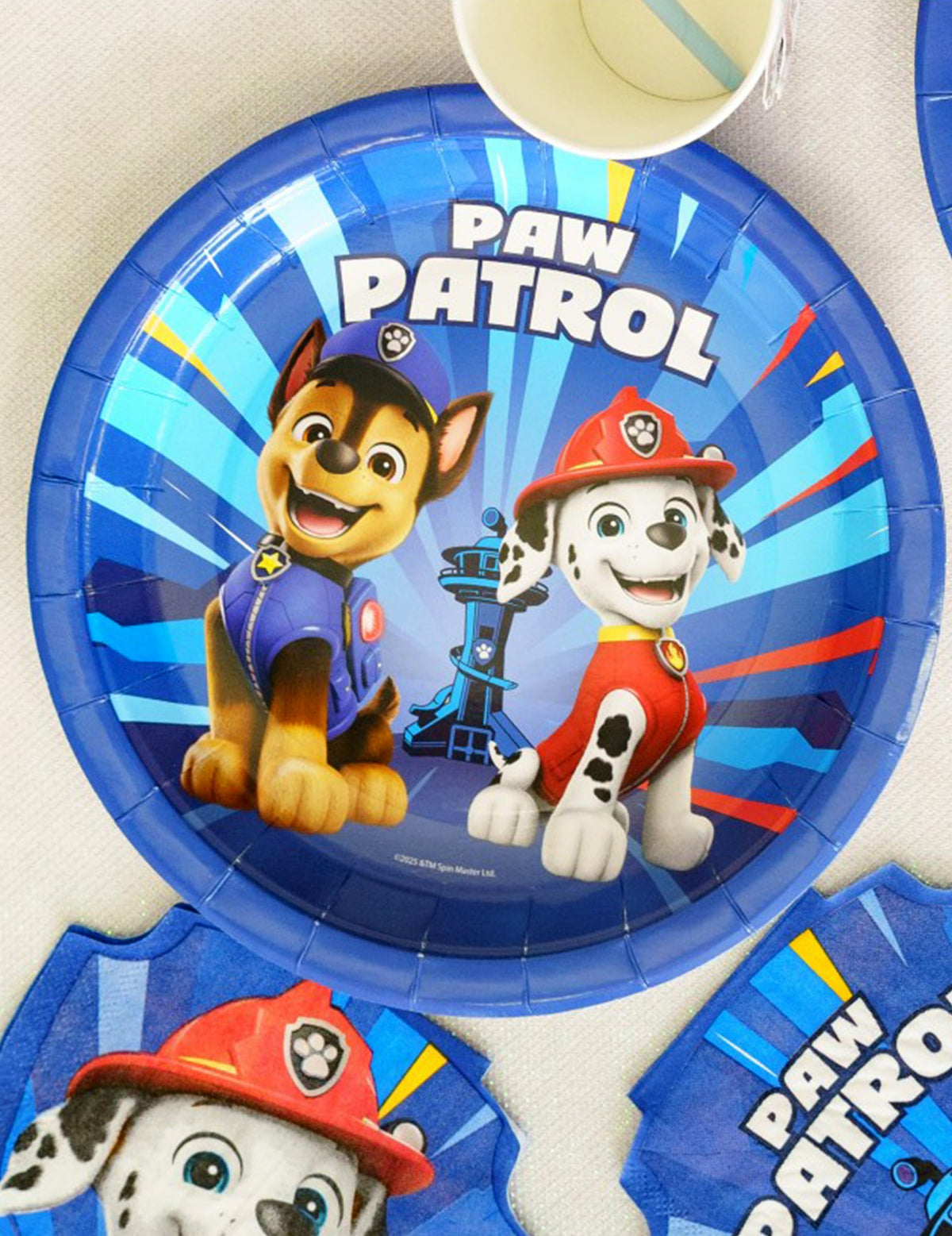 8 kék karton tányér Pat'patrouille™ 23 cm