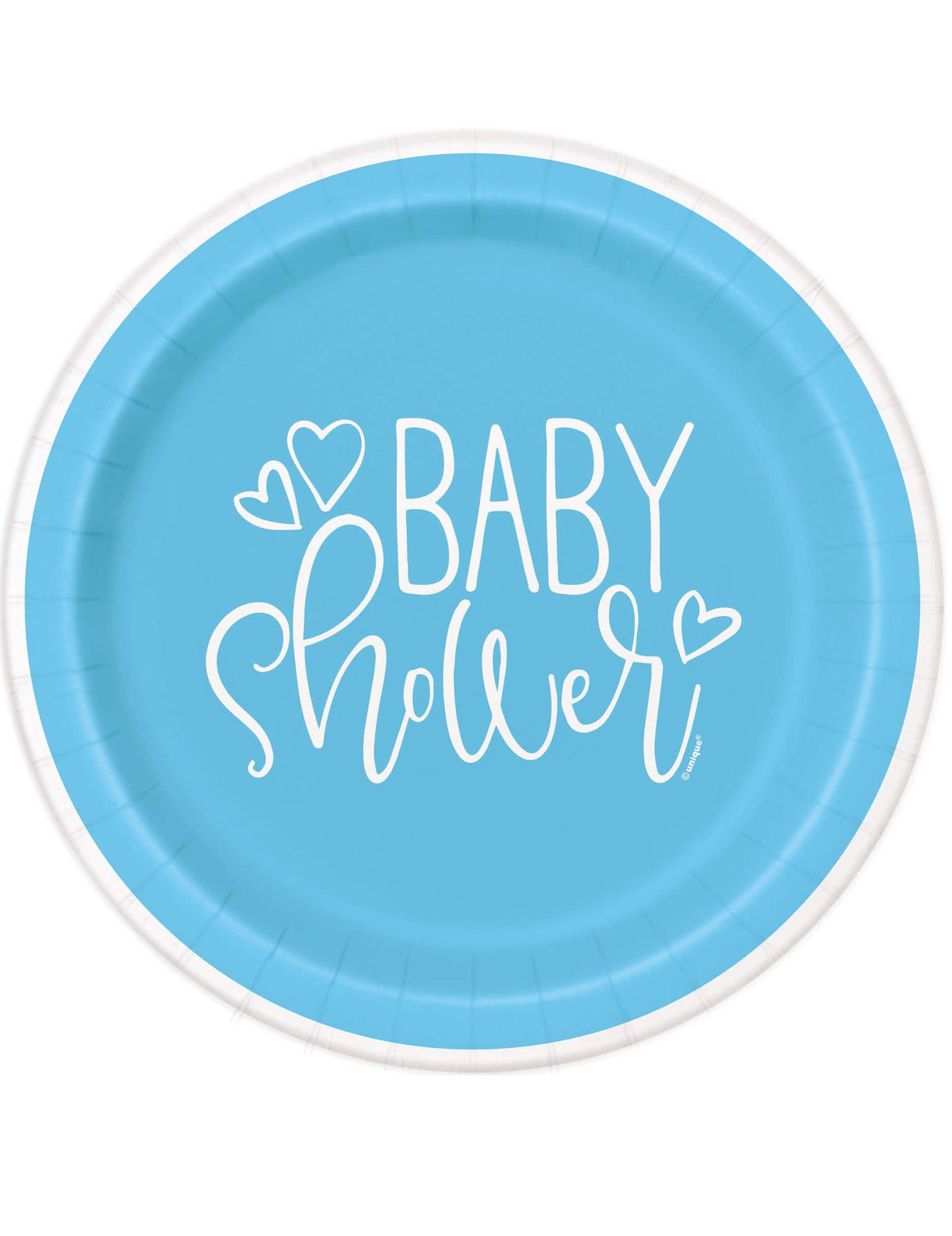 Kék-fehér Baby Shower kartontányérok asztalra